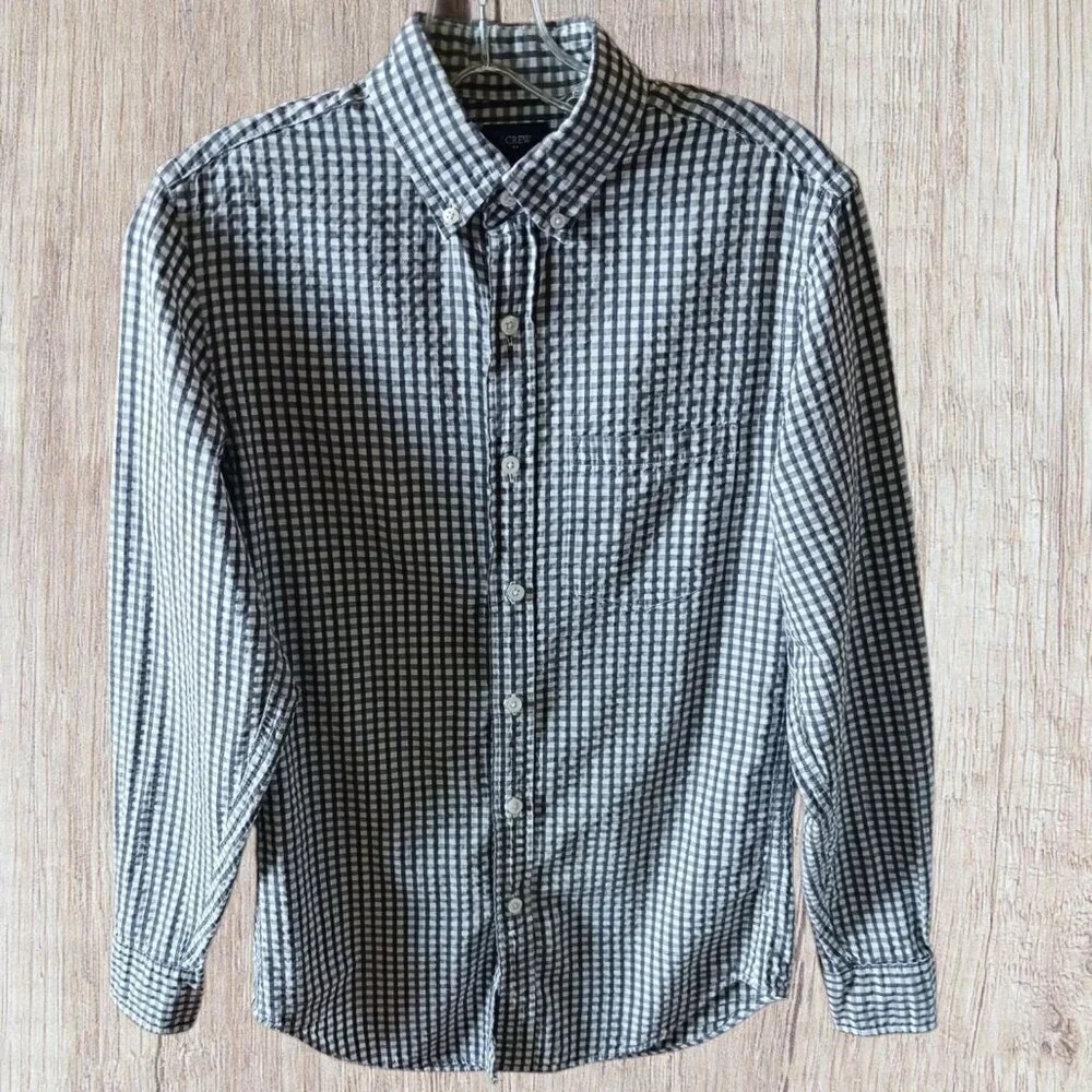 J.Crew Gingham Button-Up Long Sleeve Shirt Size XSmall